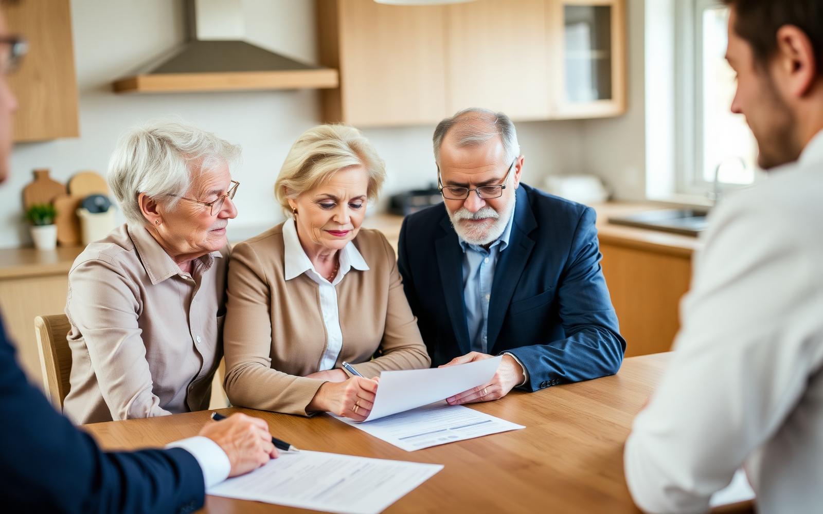 Couple reviewing life insurance policy options with an agent in Kern County